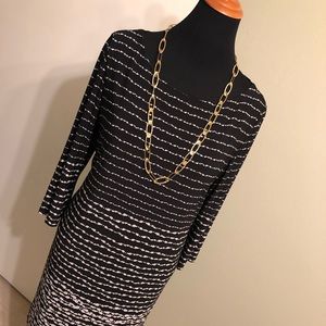 Black & Cream Print Sheath